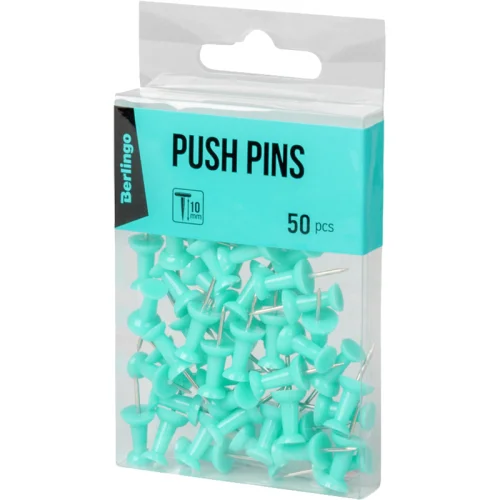 Push pins Berlingo cork board op50 blue, 1000000000043382 02 