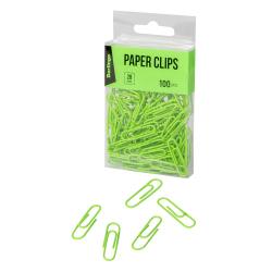 Berlingo paper clips 28mm vinyl green