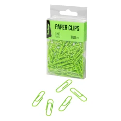 Berlingo paper clips 28mm vinyl green