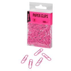 Berlingo paper clips 28mm vinyl pink