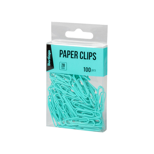 Кламери Berlingo 28мм винил син оп100, 1000000000043559 02 