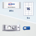 Магнитен бадж Avery 80/34 сив 20+80бр, 1000000000052298 12 