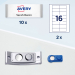 Магнитен бадж Avery 80/34 сив 10+32бр, 1000000000052297 12 