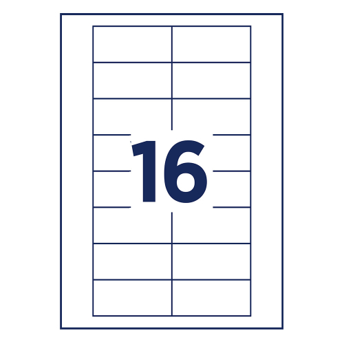 Етикети за бадж Avery 74/34 16ет 10л, 1000000000052220 09 