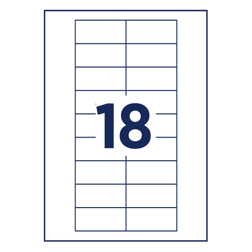 Етикети за бадж Avery 65/30 18ет 10л, 1000000000052219 09 