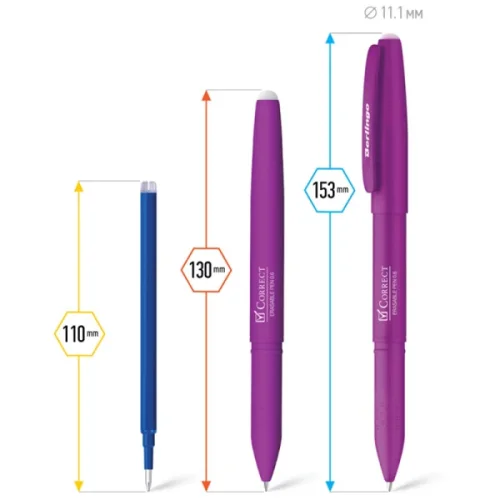 Ballpoint pen with rubber Berlingo 0.6mm, 1000000000043357 03 