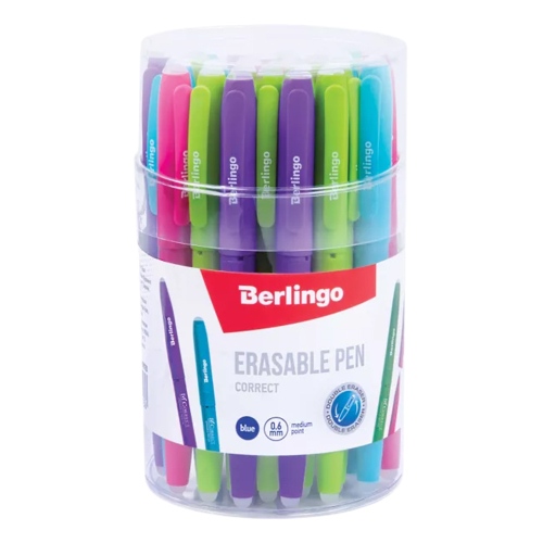Ballpoint pen with rubber Berlingo 0.6mm, 1000000000043357 04  — OK Office Ballpoint pen with rubber Berlingo 0.6mm, 1000000000043357 04