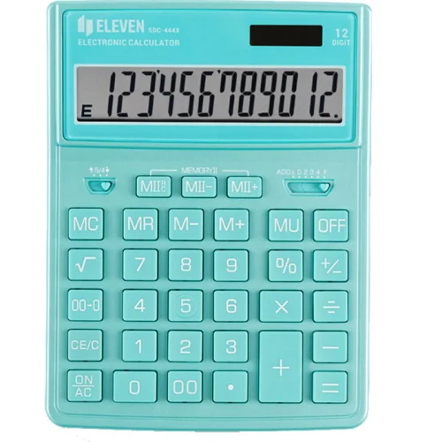 Eleven SDC 444XRGNE calculator green, 1000000000043122 02 