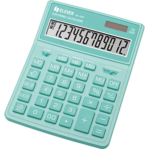 Eleven SDC 444XRGNE calculator green, 1000000000043122