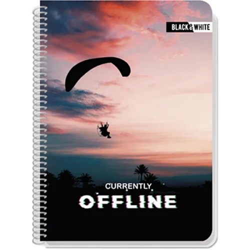 Notebook A5 B&W OFFLINE 2T MK SP. 80sh, 1000000000043259 02 