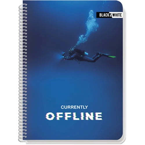 Notebook A5 B&W OFFLINE 2T MK SP. 80sh, 1000000000043259 04 