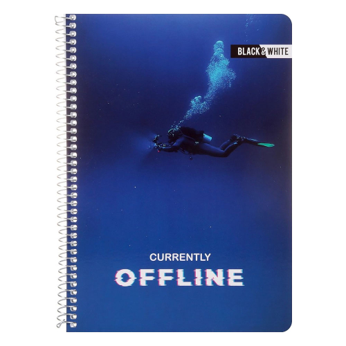Тетрадка A4 B&W OFFLINE 2Т МК СП. 80л, 1000000000043260 04 