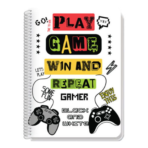 Тетрадка A4 B&W GAMER 2Т МК СП. 80л, 1000000000043276 04 