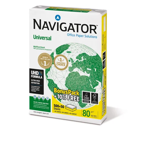 Copy paper Navigator Univers A4 80g 550, 1000000000043400 02 
