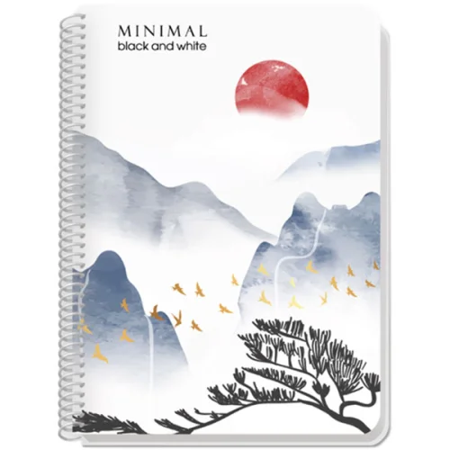Notebook A4 B&W MINIMAL 4T HC SP. 200, 1000000000043516 03 