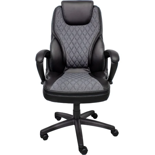 Chair Ramada damask+eco leather gray/bla, 1000000000044264 02 