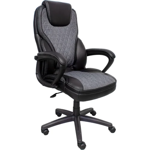 Chair Ramada damask+eco leather gray/bla, 1000000000044264