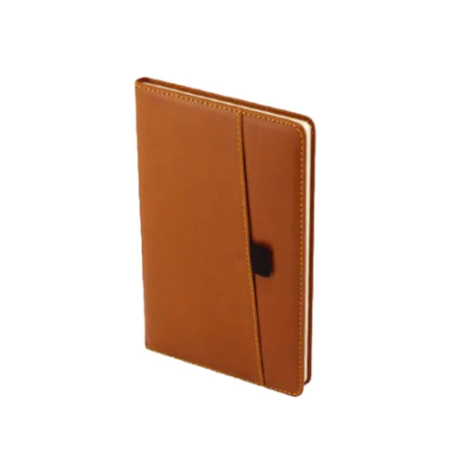 Notebook with pocket for GSM 14/21 brown, 1000000000044339