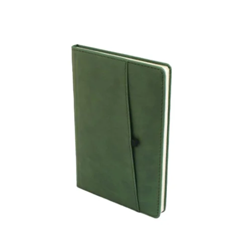 Notebook with pocket for GSM 14/21 green, 1000000000044342