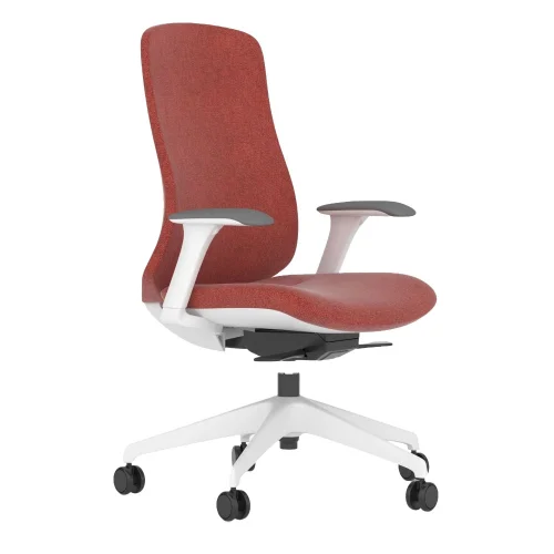 Chair Eda grey damask red, 1000000000044392