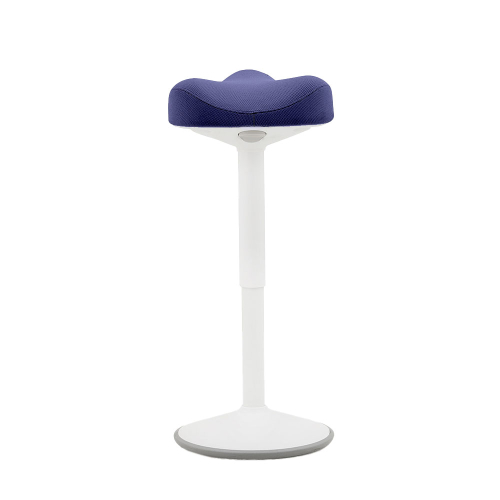 Colt White stool in damask, blue, 1000000000044576 02 