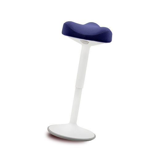 Colt White stool in damask, blue, 1000000000044576 03 