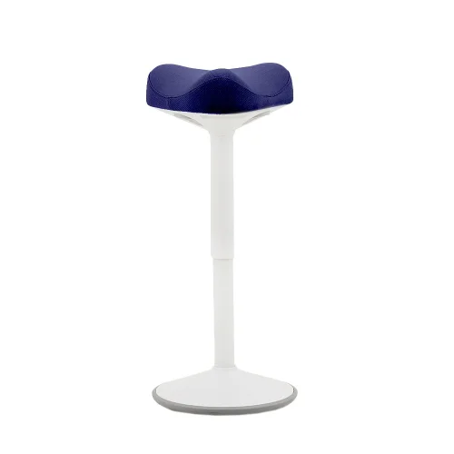 Colt White stool in damask, blue, 1000000000044576