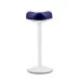 Colt White stool in damask, blue, 1000000000044576 04 