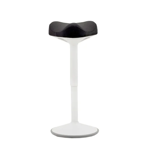 Colt White stool in damask, black, 1000000000044577