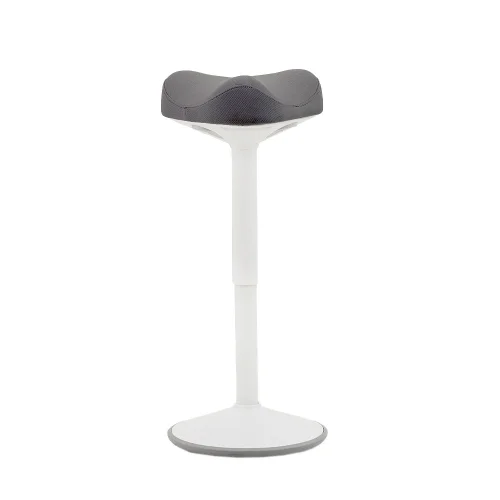 Colt White stool in damask, grey, 1000000000044578