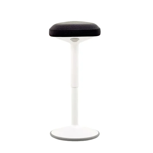 Aven White stool in damask, black, 1000000000044584
