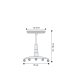 Aven White stool in damask, blue, 1000000000044586 03 