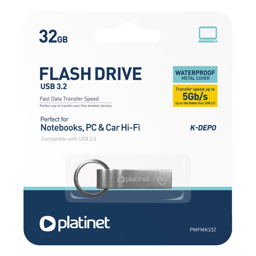 Памет USB 32GB Platinet 3.2 сребърен, 1000000000054705 02 