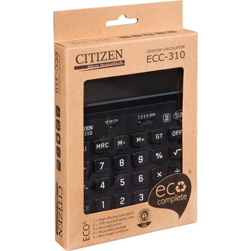 Calculator Citizen ECC 310 12-bit Eco, 1000000000043165 03 