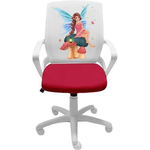 Fly White Print Chair for Girl, 1000000000045853 02 