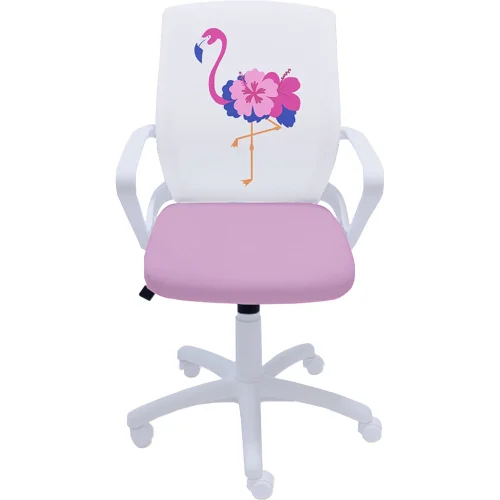 Fly White Print Chair for Girl, 1000000000045853 05 