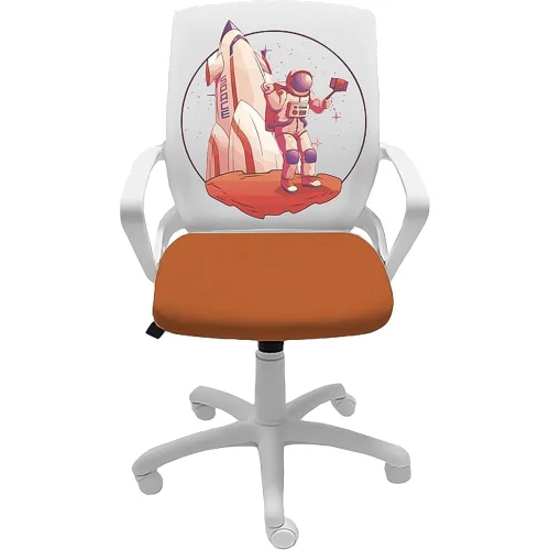 Fly White Print Chair for Boy, 1000000000045854 04 