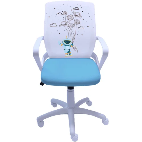 Fly White Print Chair for Boy, 1000000000045854 06 