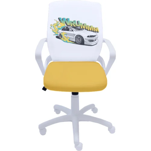 Fly White Print Chair for Boy, 1000000000045854 09 