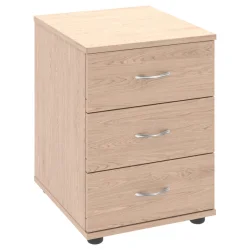 Container 3 drawers+key Lite wheel beech
