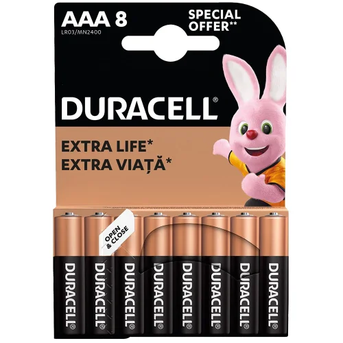 Алк. батерии Duracell Basic AAA/LR03 бл8, 1000000000046762