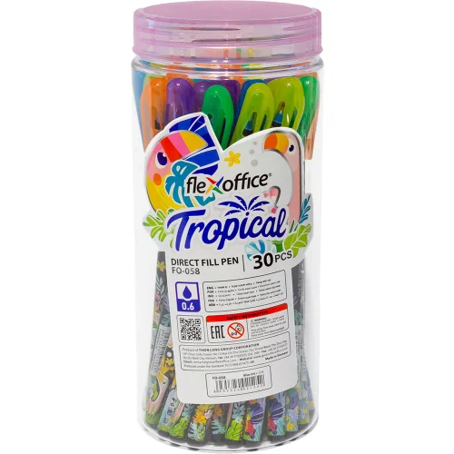 Ballpoint pen FO-058 Tropical 0.6mm Blue, 1000000000046866 03 