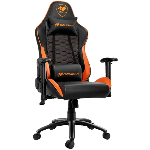 COUGAR OUTRIDER - Orange, Gaming Chair, Premium PVC Leather, Head and Lumbar Pillow, 2004710483772122 03 