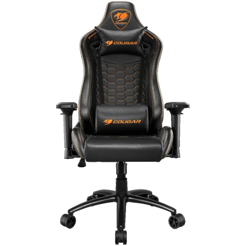 COUGAR OUTRIDER S Black, Gaming Chair, Body-embracing High Back Design, Premium PVC Leather, Head and Lumbar Pillow, 2004710483772436