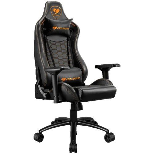 COUGAR OUTRIDER S Black, Gaming Chair, Body-embracing High Back Design, Premium PVC Leather, Head and Lumbar Pillow, 2004710483772436 02 