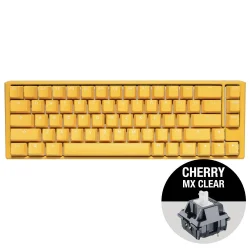 Ducky One 3 Yellow SF 65 Gaming Keyboard, Cherry MX Clear