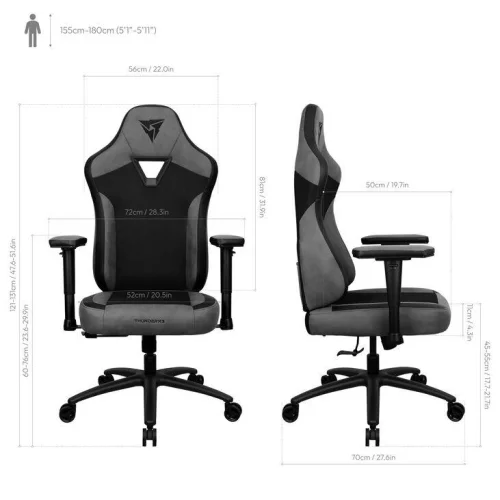 Gaming Chair ThunderX3 EAZE Mesh, Black, 2004711099474097 08 