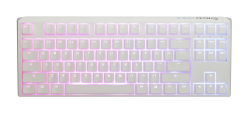 Геймърска клавиатура Ducky One 3 RGB TKL, Silent Red, бял