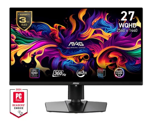 Геймърски монитор MSI MAG 271QPX, 26.5' QD-OLED WQHD, 2004711377150217