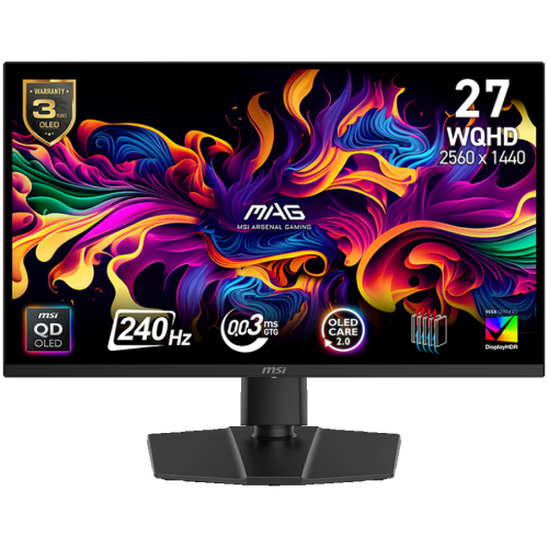 MSI MAG 271QP QD-OLED Gaming Monitor X24 26.5' 240Hz WQHD 2560x1440, 2004711377286244